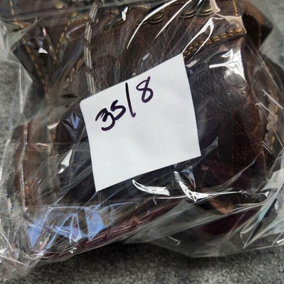 Born Concepts Chunky Boots Womens Size 8 Brown Leather Biker Lace Up Block Heel - Picture 15 of 15